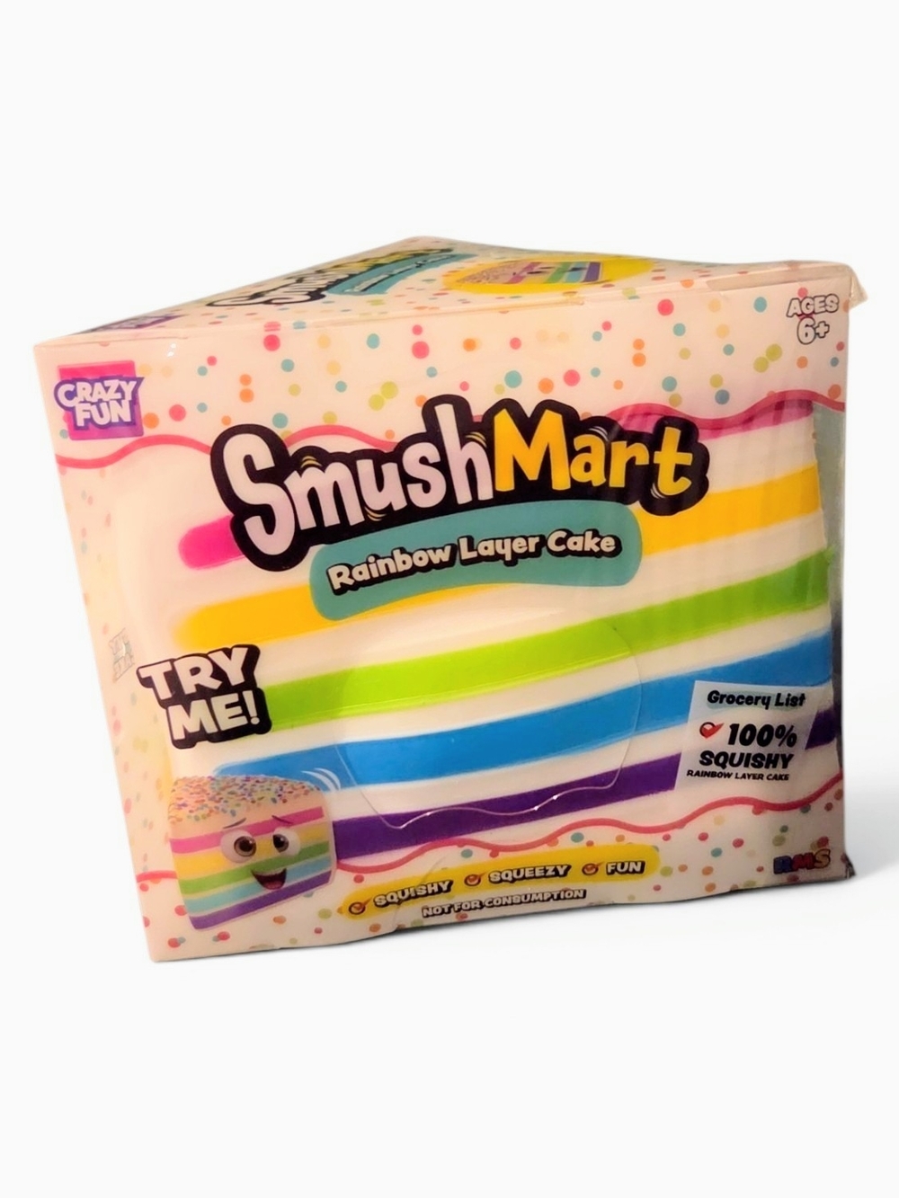 SmushMart Rainbow Layer Cake Squishy Toy - Multicolor
